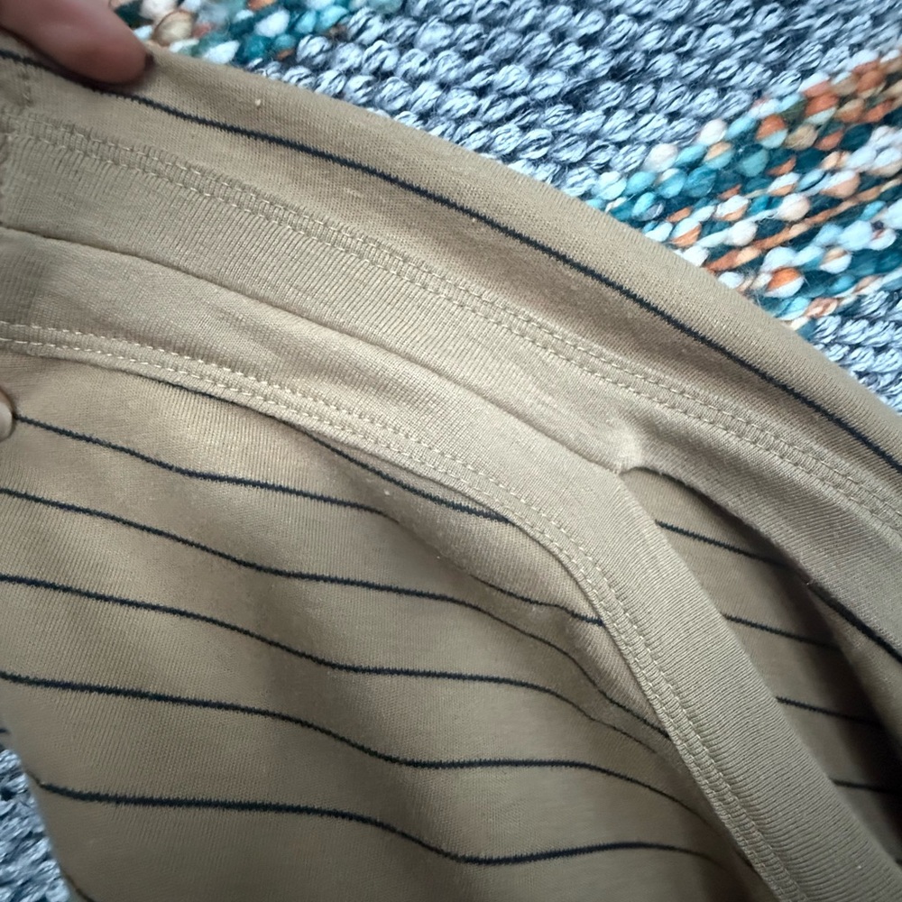 Vintage Diane Von Furstenberg Tan Striped Top - Picture 6 of 6